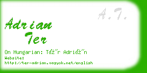adrian ter business card